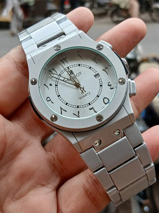 Hublot Classic Fusion Inspired Silver Stainless Steel Quartz Watch
